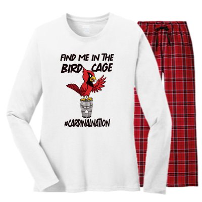 Find Me In The Bird Cage Women's Long Sleeve Flannel Pajama Set 