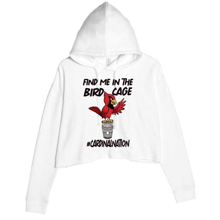 Find Me In The Bird Cage Crop Fleece Hoodie