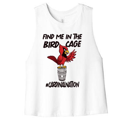 Find Me In The Bird Cage Women's Racerback Cropped Tank