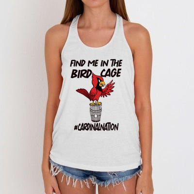 Find Me In The Bird Cage Women's Knotted Racerback Tank