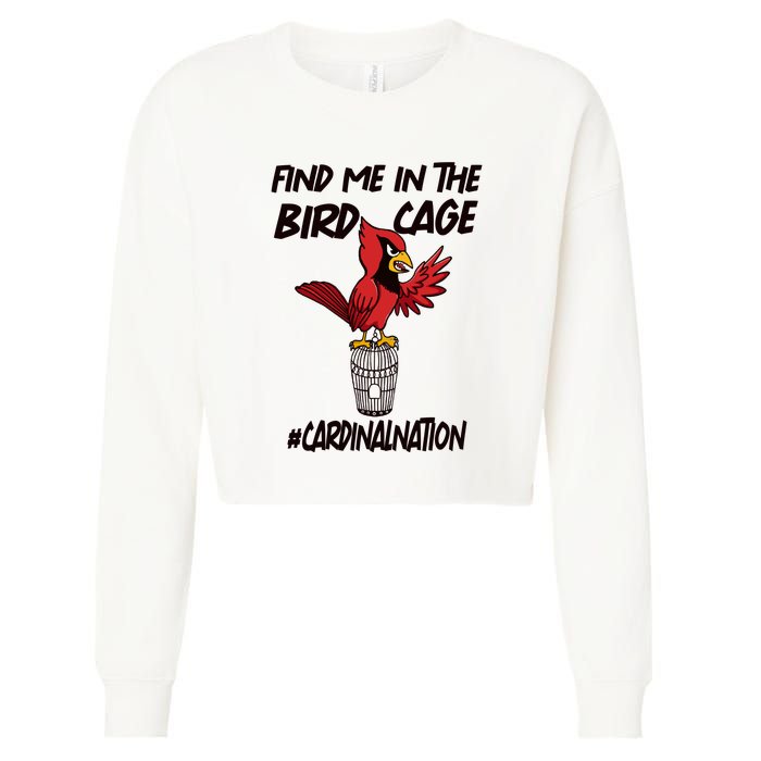 Find Me In The Bird Cage Cropped Pullover Crew