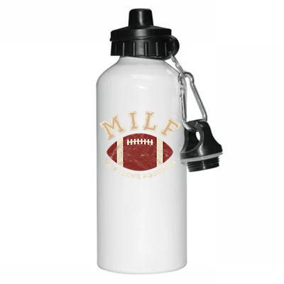 Funny Milf I Love Football Pun For Fantasy Football Fans Gift Aluminum Water Bottle