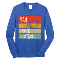 Funny Milf I Love Football Quirky Vintage Sunset Design Funny Gift Long Sleeve Shirt