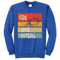 Funny Milf I Love Football Quirky Vintage Sunset Design Funny Gift Tall Sweatshirt