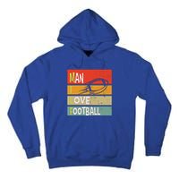 Funny Milf I Love Football Quirky Vintage Sunset Design Funny Gift Tall Hoodie