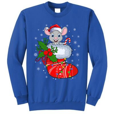 Funny Mouse In Christmas Socks Santa Mouse Xmas Gift Sweatshirt