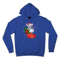 Funny Mouse In Christmas Socks Santa Mouse Xmas Gift Tall Hoodie