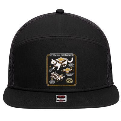 Funny Math Infinite Energy Cat And Mechanical Engineering 7 Panel Mesh Trucker Snapback Hat