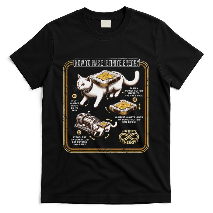 Funny Math Infinite Energy Cat And Mechanical Engineering T-Shirt