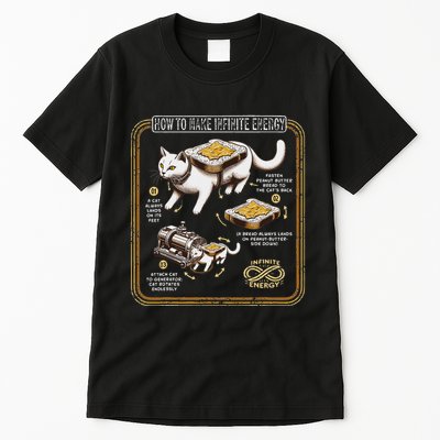 Funny Math Infinite Energy Cat And Mechanical Engineering Tall T-Shirt