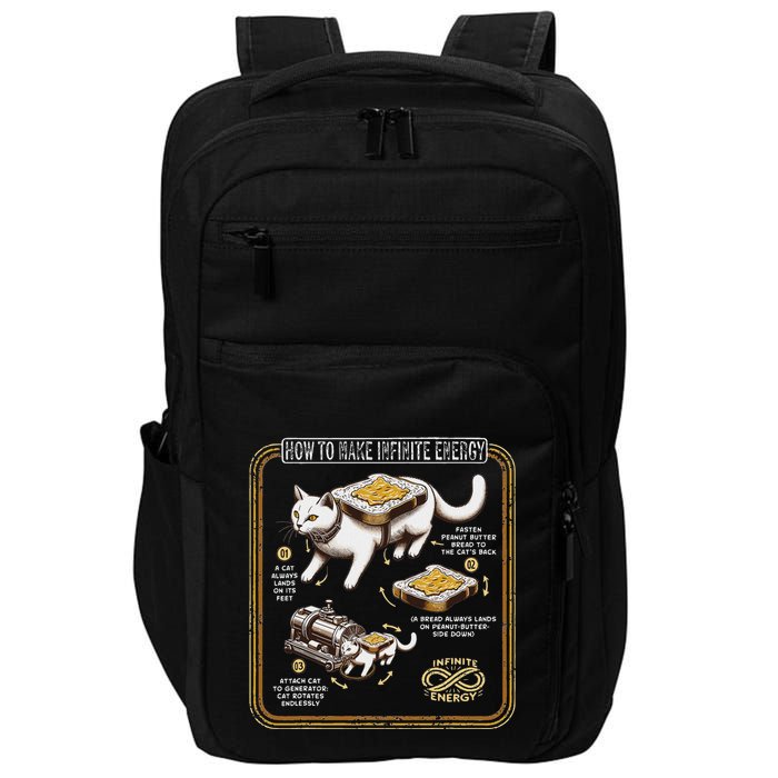 Funny Math Infinite Energy Cat And Mechanical Engineering Impact Tech Backpack