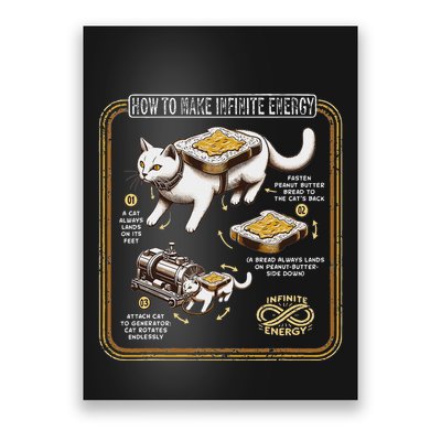 Funny Math Infinite Energy Cat And Mechanical Engineering Poster