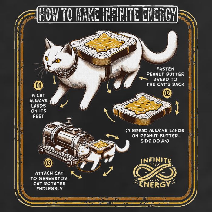 Funny Math Infinite Energy Cat And Mechanical Engineering Trucker Hat