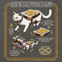 Funny Math Infinite Energy Cat And Mechanical Engineering Cotton Canvas Backpack