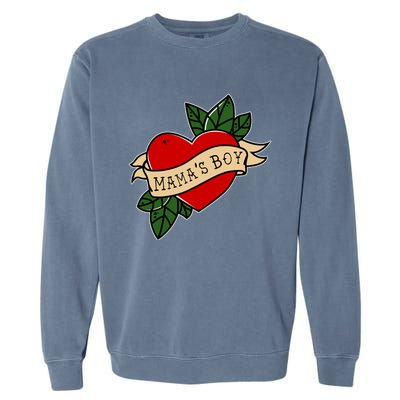 Funny Mama Is My Valentine MamaS Boy Valentines Day Heart Garment-Dyed Sweatshirt