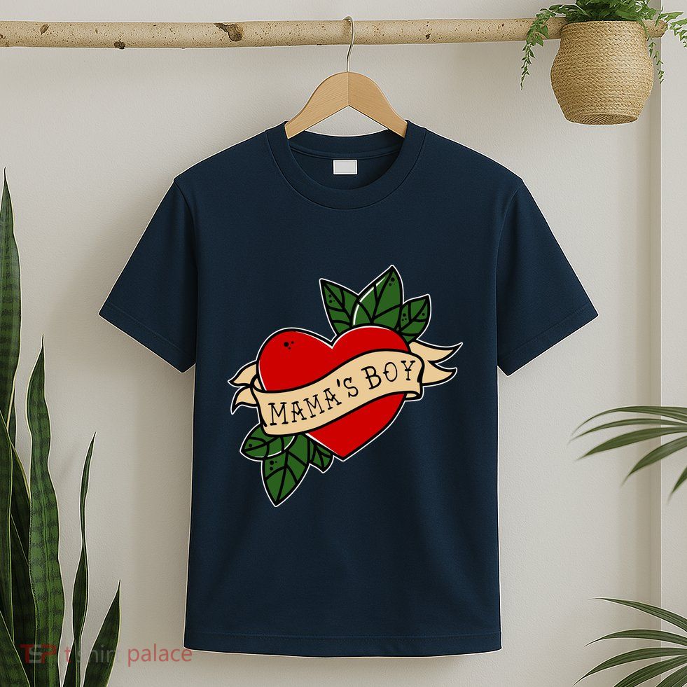 Funny Mama Is My Valentine MamaS Boy Valentines Day Heart T-Shirt