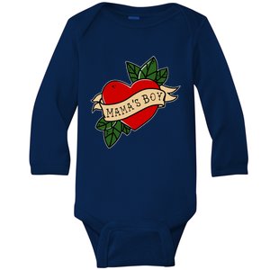 Funny Mama Is My Valentine MamaS Boy Valentines Day Heart Baby Long Sleeve Bodysuit