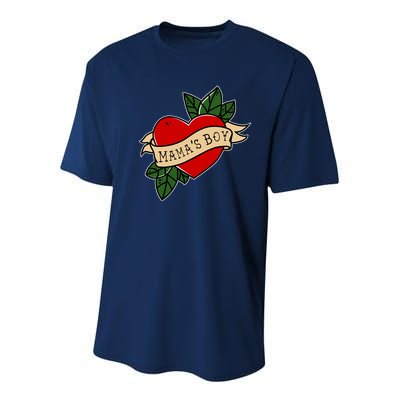 Funny Mama Is My Valentine MamaS Boy Valentines Day Heart Youth Performance Sprint T-Shirt