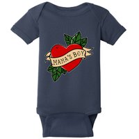 Funny Mama Is My Valentine MamaS Boy Valentines Day Heart Baby Bodysuit