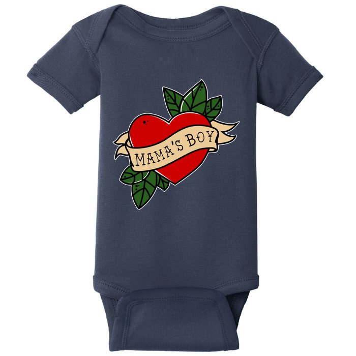 Funny Mama Is My Valentine MamaS Boy Valentines Day Heart Baby Bodysuit