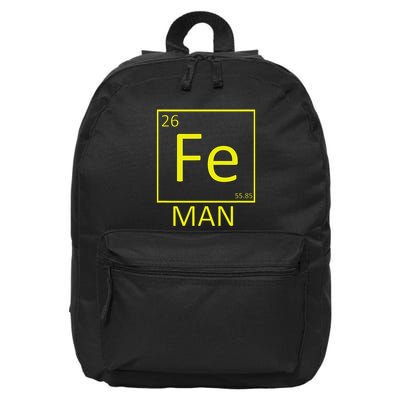 Fe Man I.R.O.N Man Funny Sciencewear 16 in Basic Backpack