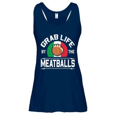 Funny Meatball Italian Food Italy Flag Shirts Ladies Essential Flowy Tank