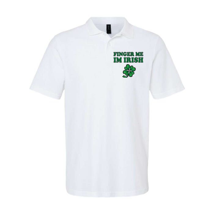 Finger Me I'm Irish Funny Irish St Patrick’s Day Softstyle Adult Sport Polo