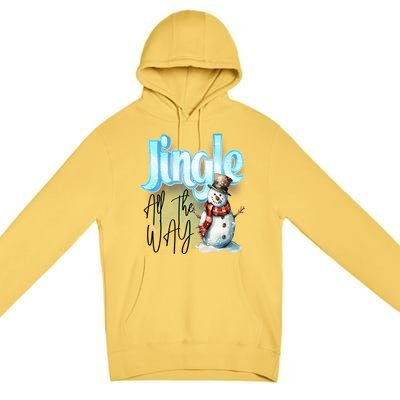 Funny Message Jingle Bells All Way Christmas Song Gift Premium Pullover Hoodie