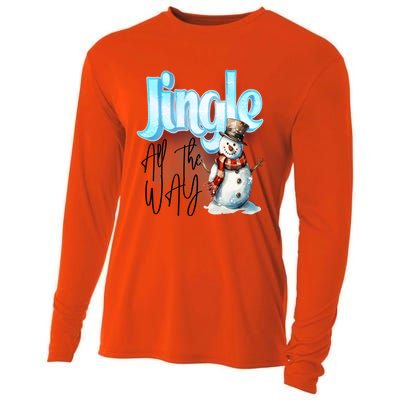 Funny Message Jingle Bells All Way Christmas Song Gift Cooling Performance Long Sleeve Crew