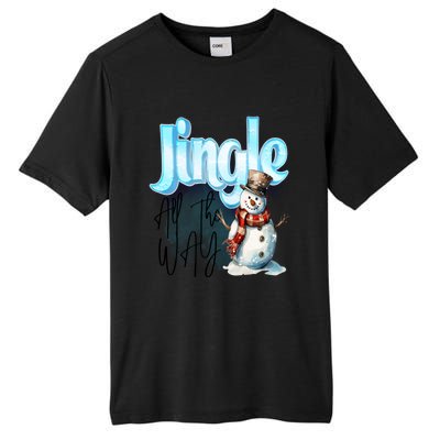 Funny Message Jingle Bells All Way Christmas Song Gift Tall Fusion ChromaSoft Performance T-Shirt