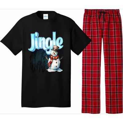 Funny Message Jingle Bells All Way Christmas Song Gift Pajama Set