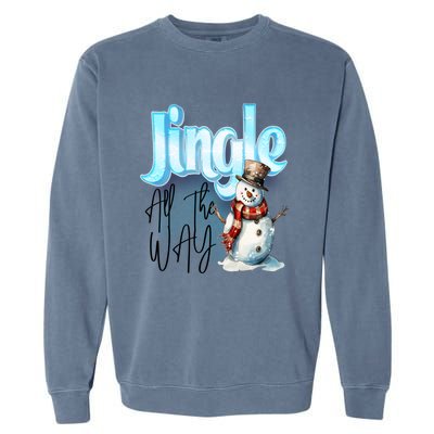 Funny Message Jingle Bells All Way Christmas Song Gift Garment-Dyed Sweatshirt