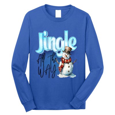 Funny Message Jingle Bells All Way Christmas Song Gift Long Sleeve Shirt