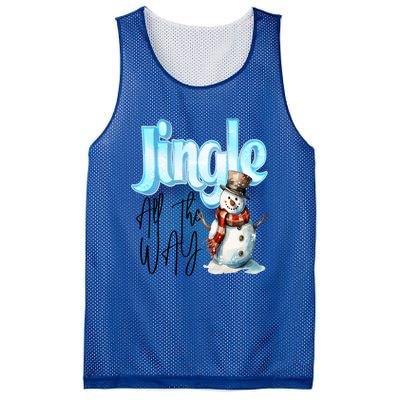 Funny Message Jingle Bells All Way Christmas Song Gift Mesh Reversible Basketball Jersey Tank