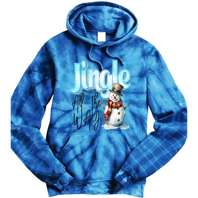 Funny Message Jingle Bells All Way Christmas Song Gift Tie Dye Hoodie