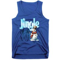 Funny Message Jingle Bells All Way Christmas Song Gift Tank Top