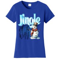 Funny Message Jingle Bells All Way Christmas Song Gift Women's T-Shirt