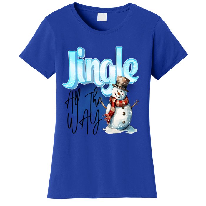 Funny Message Jingle Bells All Way Christmas Song Gift Women's T-Shirt