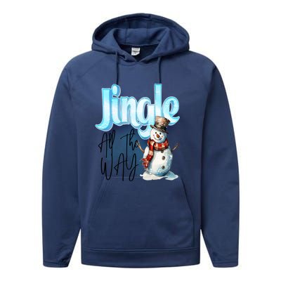 Funny Message Jingle Bells All Way Christmas Song Gift Performance Fleece Hoodie