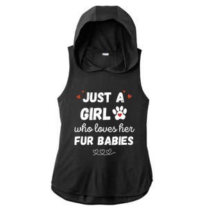 Fur Mom Just A Who Loves Her Fur Gift Ladies PosiCharge Tri-Blend Wicking Draft Hoodie Tank