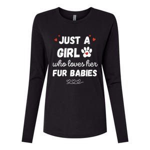 Fur Mom Just A Who Loves Her Fur Gift Womens Cotton Relaxed Long Sleeve T-Shirt