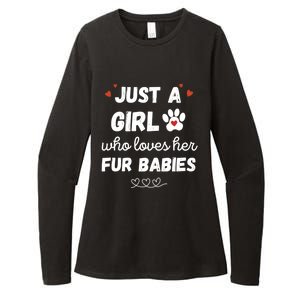 Fur Mom Just A Who Loves Her Fur Gift Womens CVC Long Sleeve Shirt