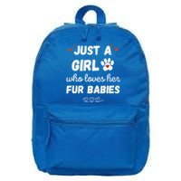 Fur Mom Just A Who Loves Her Fur Gift 16 in Basic Backpack