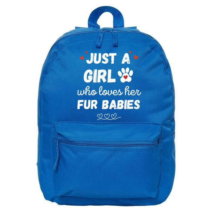 Fur Mom Just A Who Loves Her Fur Gift 16 in Basic Backpack