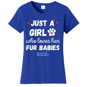 Fur Mom Just A Who Loves Her Fur Gift Women's T-Shirt