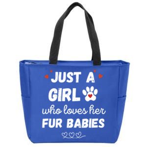 Fur Mom Just A Who Loves Her Fur Gift Zip Tote Bag