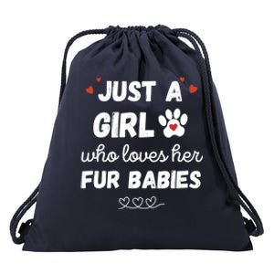 Fur Mom Just A Who Loves Her Fur Gift Drawstring Bag