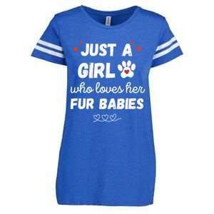 Fur Mom Just A Who Loves Her Fur Gift Enza Ladies Jersey Football T-Shirt