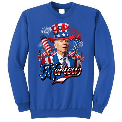 Funny Merica Joe Biden 4th Of July Firework US American Flag Sweatshirt