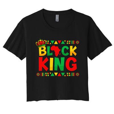 Family Matching Juneteenth Black King African History Women's Crop Top Tee